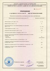 Сертификат на культиватор паровой КПП-12В Приложение