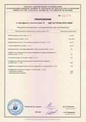 Сертификат на плуг рыхлильный блочномодульный ПРБ-4А Приложение